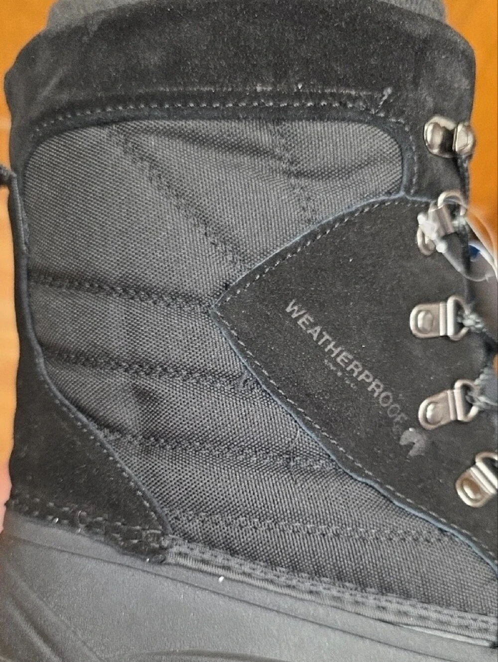 NIB Weatherproof Badger II Waterproof Winter Snow Boots Men's Black Size 9M